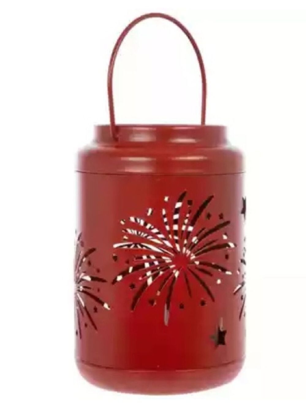 Red Lantern Battery Operated Americana Lantern Holiday Torch Walking Hanging